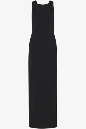 Whistles Tie-back High-neck Stretch-jersey Maxi Dress