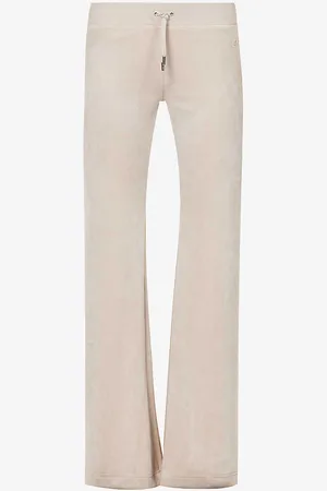 Juicy Couture Layla Logo-embroidered Velour Trousers