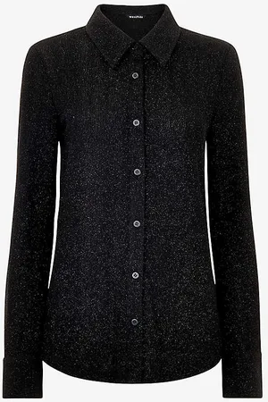 Whistles Eva Sparkle Slim-fit Stretch-woven Shirt