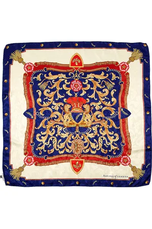 ASPINAL OF LONDON Signature Graphic-print Silk Scarf