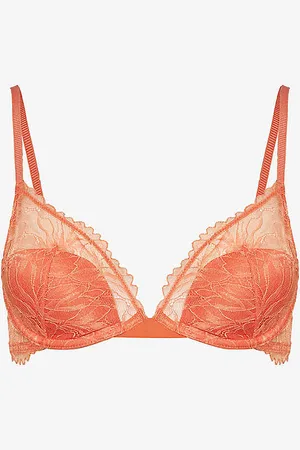 Lively, Intimates & Sleepwear, Wear Lively Rust Orange Lacy And Black Lacy  No Wire Push Up Bra Set