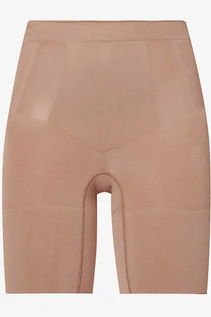 Spanx Oncore High-waist Mid-thigh Stretch-woven Shorts