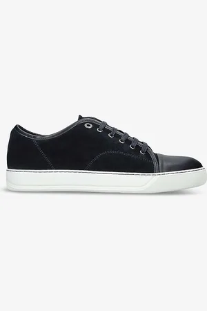 Lanvin Panelled Suede Low-top Trainers