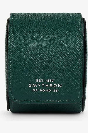 SMYTHSON Panama Logo-embossed Single Leather Watch Roll 8cm