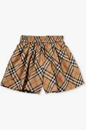 Burberry Marcy Checked Mid-rise Stretch-cotton Shorts