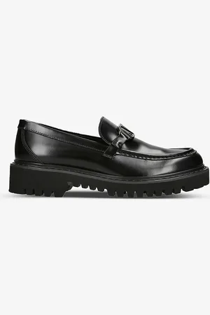 VALENTINO GARAVANI Vlogo Logo-embellished Leather Loafers