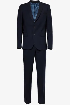Paul Smith A Suit To Travel in Structured-shoulders Regular-fit Tapered-leg Wool