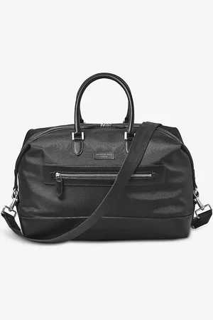 ASPINAL OF LONDON Logo-embellished Woven Duffle Bag