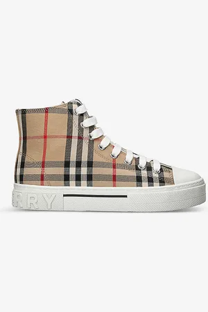 Burberry Mini Jack Check-print Canvas High-top Trainers 4-9 Years
