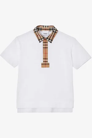 Burberry Johane Checked-trim Cotton-piqué Polo Shirt 3-14 Years