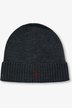 Ralph Lauren Brand-embroidered Folded-brim Wool Beanie