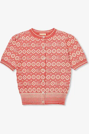 Gucci Logo-jacquard Cotton Cardigan 6-12 Years