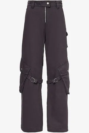 Acne Studios Potina Wide-leg High-rise Cotton-canvas Trousers