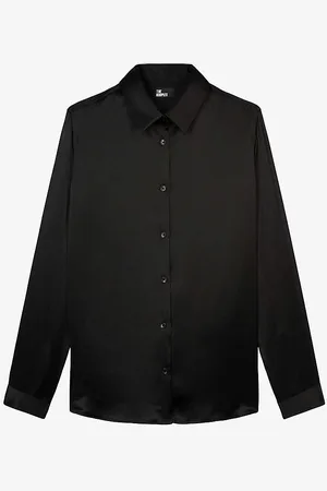 The Kooples Tonal-button Relaxed-fit Silk Shirt