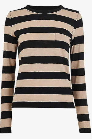 Whistles Stripe-print Crew-neck Cotton T-shirt