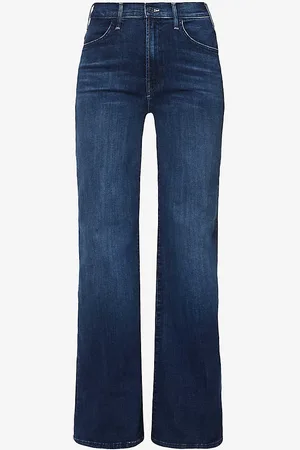 Mother The Hustler Wide-leg High-rise Cotton-blend Jeans