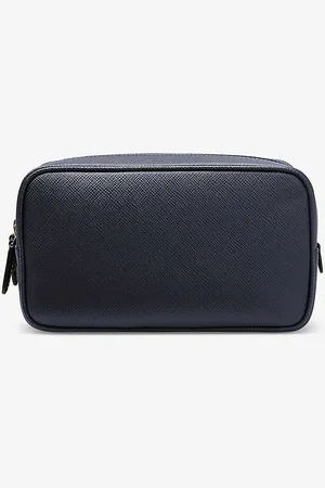 SMYTHSON Panama Double Zip Leather Washbag