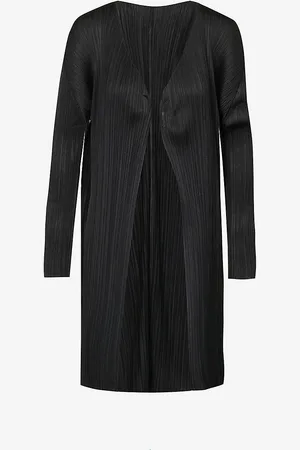 PLEATS PLEASE ISSEY MIYAKE Basic Relaxed-fit Pleated Knitted Jersey Coat