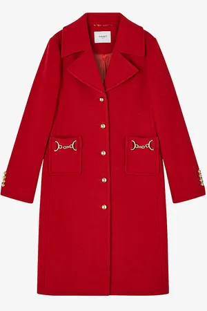 LK Bennett Spencer Snaffle-embellished Wool-blend Coat