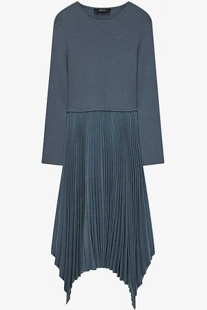 Joseph Deron Pleated Wool-blend Dress