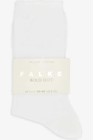 Falke Bold Dot Jacquard-pattern Calf-rise Stretch-organic Cotton-blend Socks