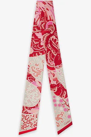 Cartier Panthère-print Silk-twill Headband