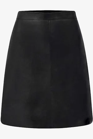 Ro&Zo Regular-fit High-rise Leather Mini Skirt