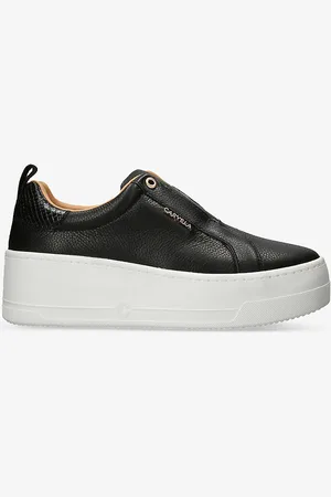 Carvela Connected Laceless Platform Leather Trainers