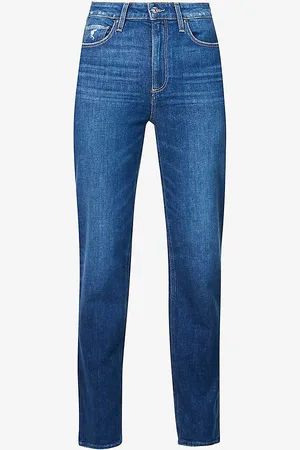 Paige Noella Straight-leg High-rise Stretch Denim Jeans