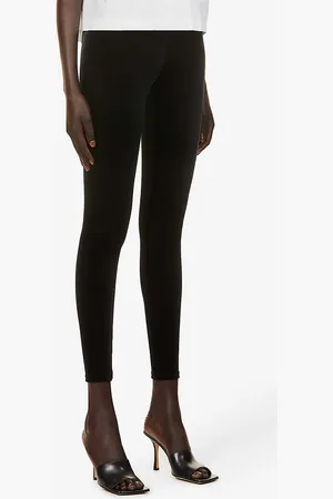 Commando High-rise Elasticated-waistband Velvet Leggings