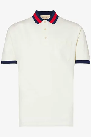 Gucci Striped-collar Regular-fit Stretch-cotton Piqué Polo Shirt