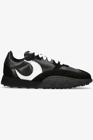 Marine Serre Moonwalk Moon-embellished Leather Trainers