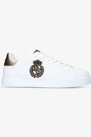 Dolce & Gabbana Portofino Logo-embellished Leather Low-top Trainers