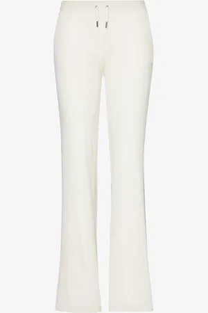 Juicy Couture Rhinestone-embellished Straight-leg Mid-rise Velour Jogging Bottoms