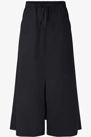 Soeur Agadir High-rise Elasticated-waist Cotton Midi Skirt