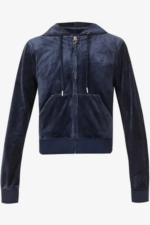 Juicy Couture Regular-fit Logo-embroidered Velour Hoody
