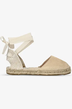 MANEBI Hamptons Contrast-stitch Suede Espadrilles