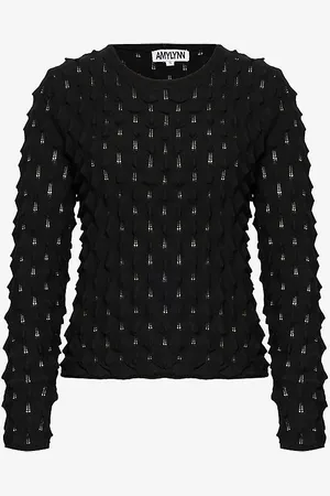 Amy Lynn Textured Round-neck Knitted Jumper