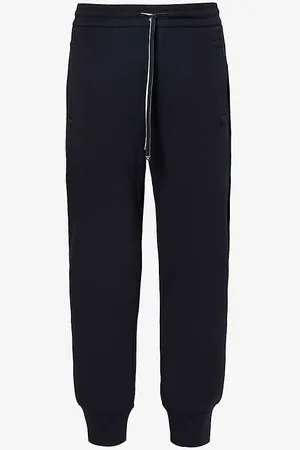Emporio Armani Brand-patch Relaxed-fit Stretch-cotton Blend Jogging Bottoms