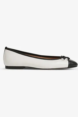 LK Bennett Kara Toe-cap Leather Ballerina Pumps