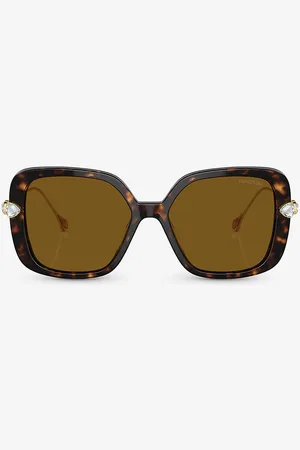 Swarovski Sk6011 Square-frame Tortoiseshell Acetate Sunglasses