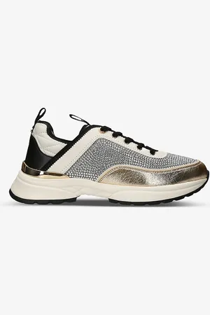 Carvela Elite Crystal-embellished Woven Low-top Trainers