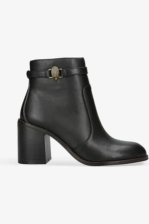 Kurt Geiger Shoreditch Eagle-motif Leather Ankle Boots