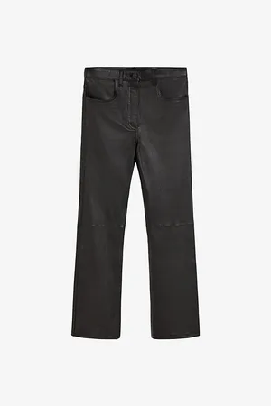 Joseph Duke Flared-leg Mid-rise Leather Trousers