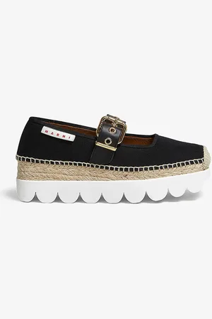 Marni Mary-jane Buckle-detail Canvas Shoes