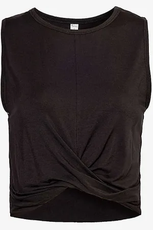 alo Cover Scoop-neck Stretch-woven Top