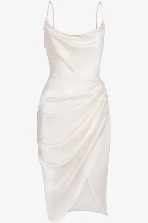 House Of Cb Reva Corset Satin Midi Dress
