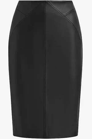 Reiss Raya High-rise Leather Pencil Midi Skirt