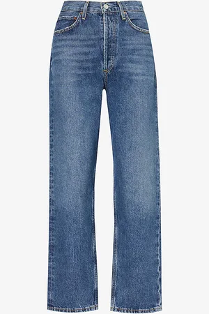 AGOLDE 90s Faded-wash Straight-leg Mid-rise Organic-denim Jeans