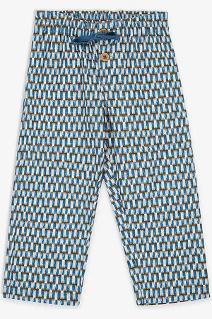 Caramel Ficus Geometric-print Cotton Trousers 3-12 Years